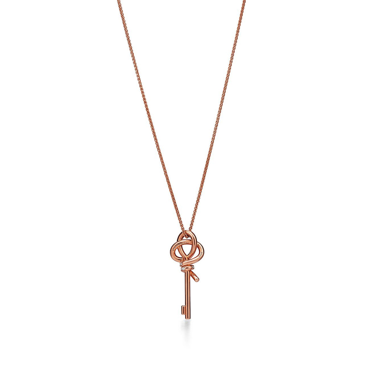 18K Tiffany Keys Woven Diamonds Medium Necklace