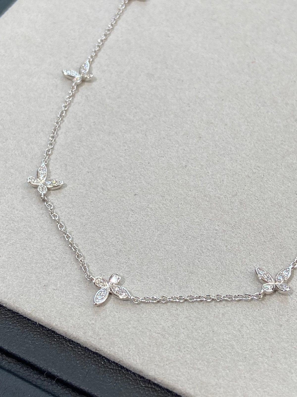 Graff Classic Butterfly Petite Cubic Zirconia Silver Necklace