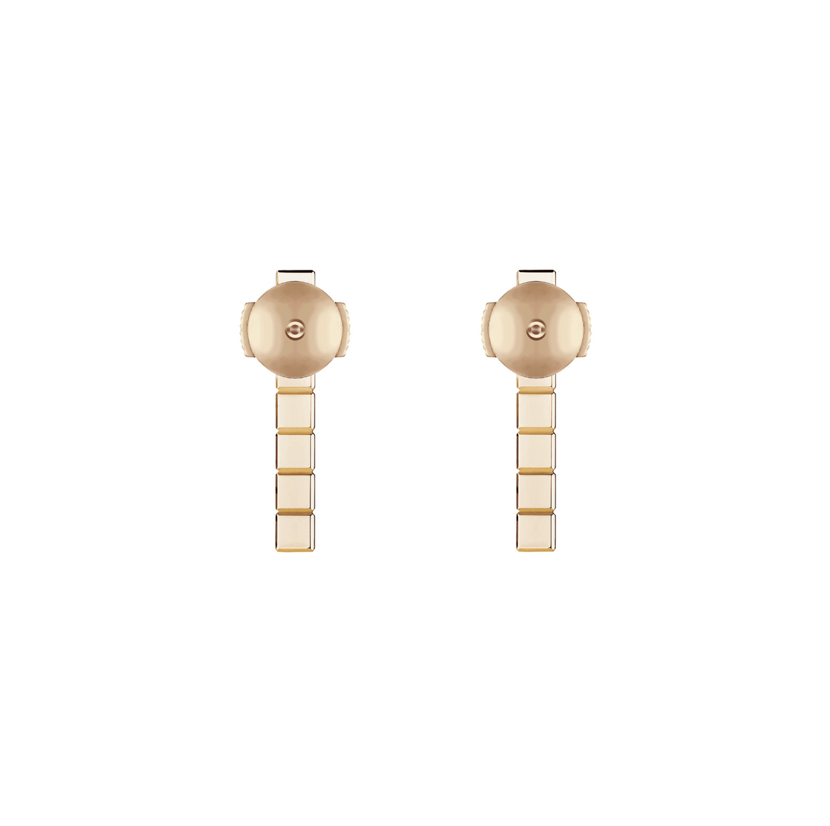 Chopard Ice Cube Pink Gold Diamonds Earrings