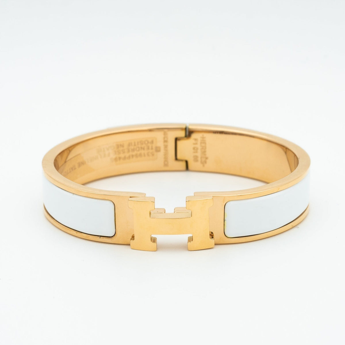 Hermes H White Bracelet
