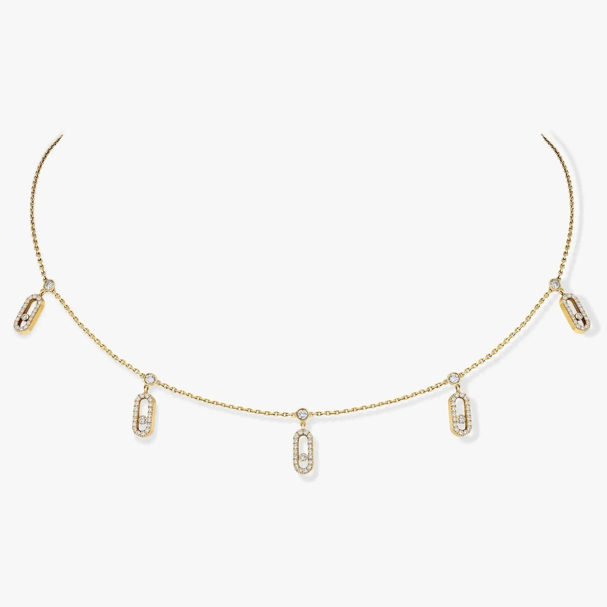 Messika Choker Move Uno Pampille Paved Gold Cubic Zirconia Necklace
