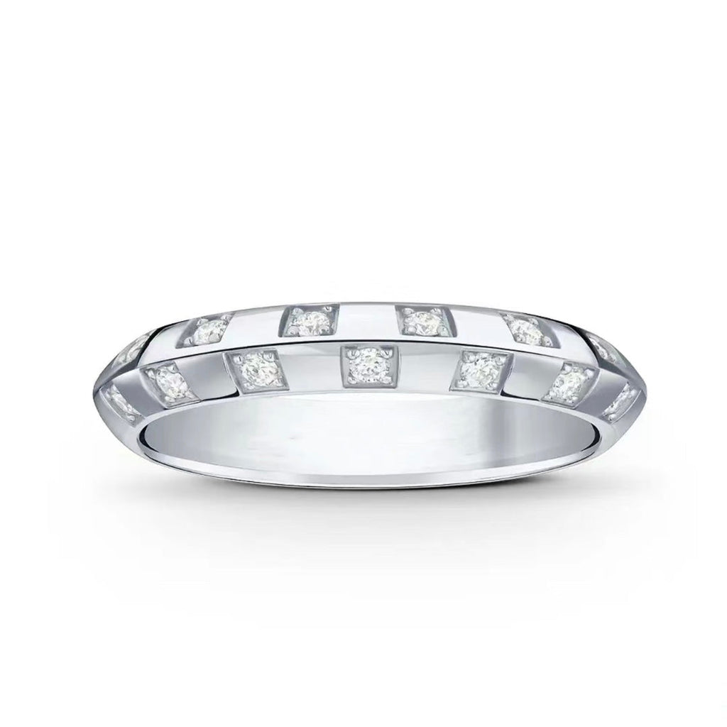 18K Louis Vuitton Damier Diamonds Ring