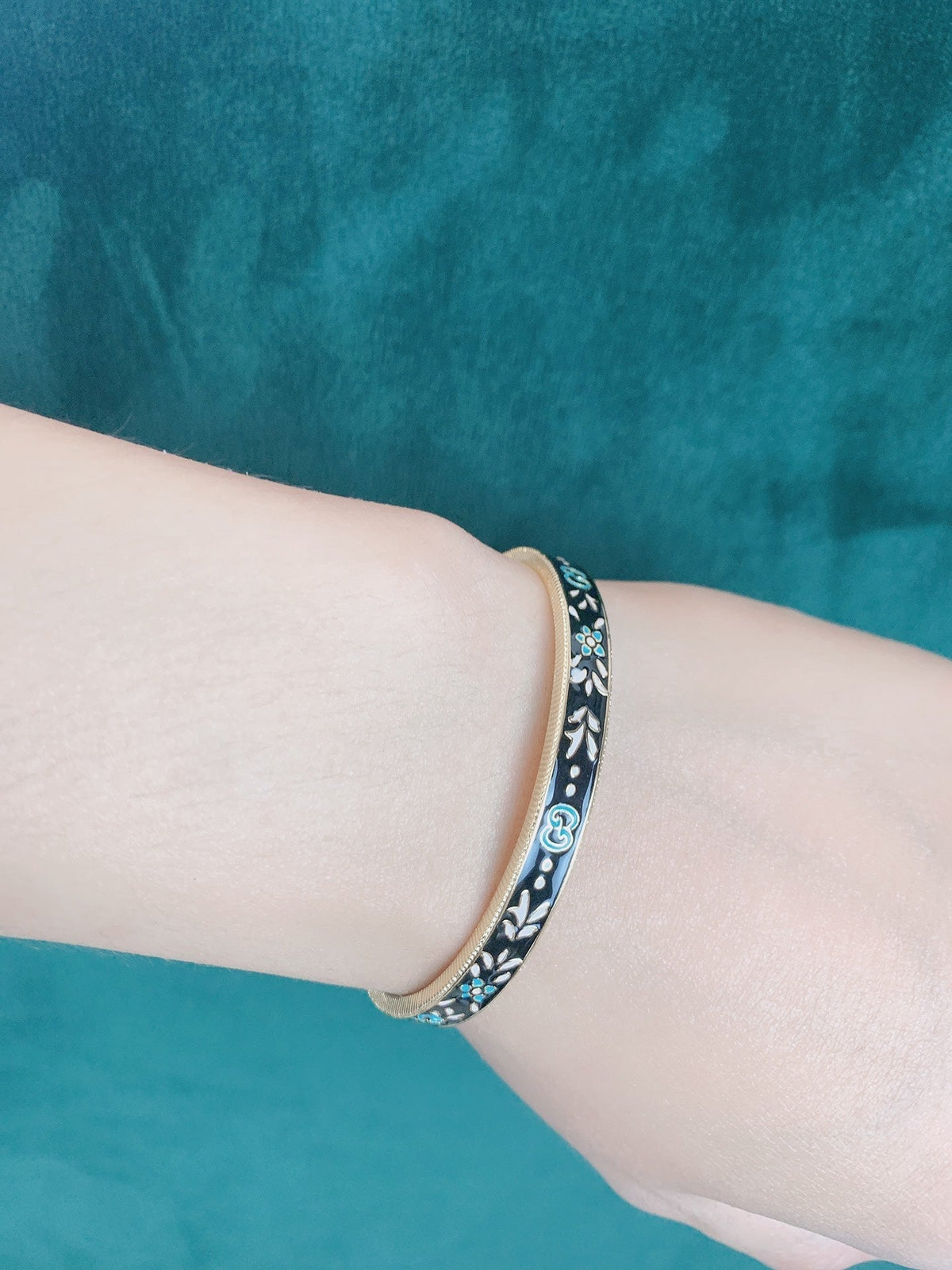 18K Double Gucci Icon Blooms Bracelet