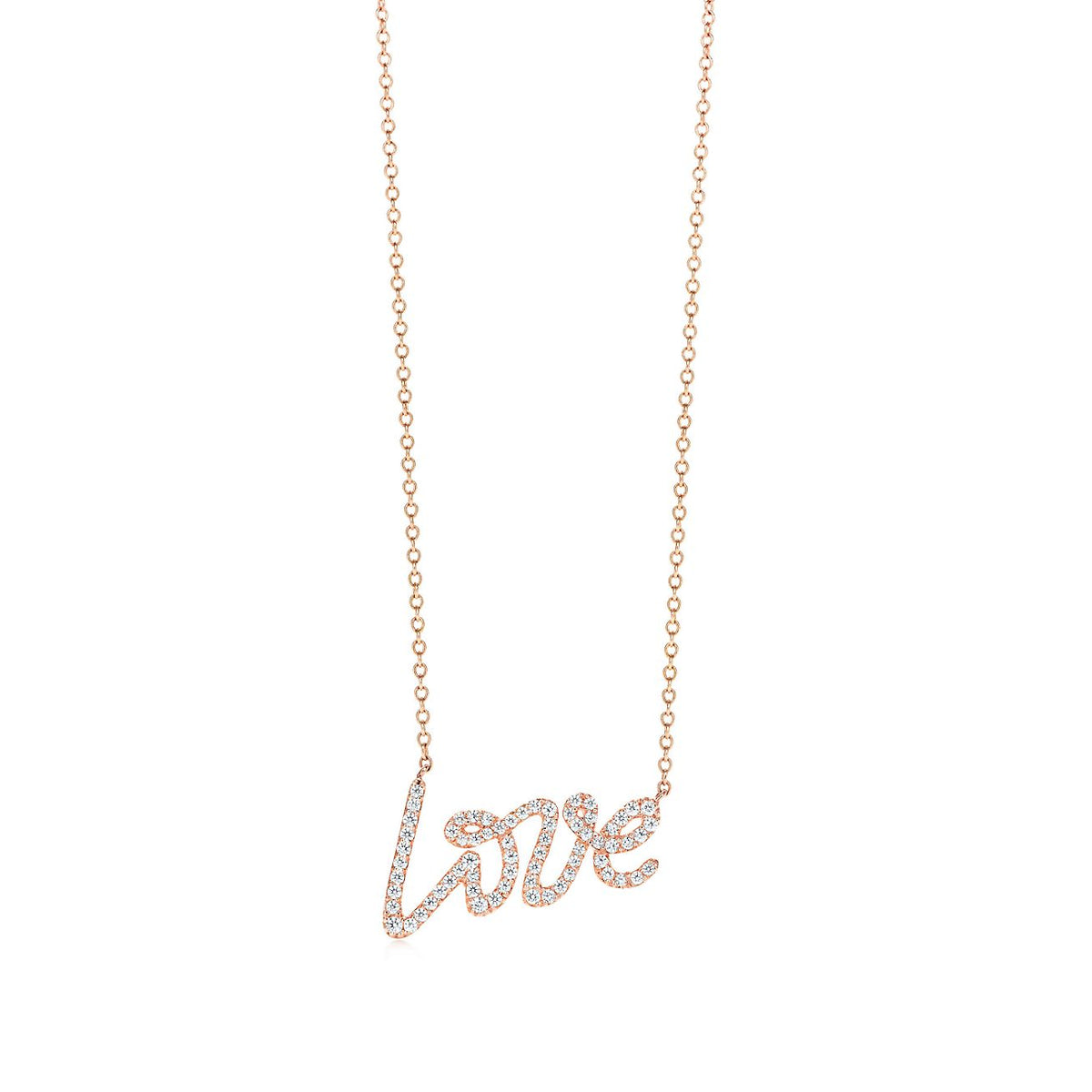 Tiffany Paloma S Graffiti Love Necklace Cubic Zirconia